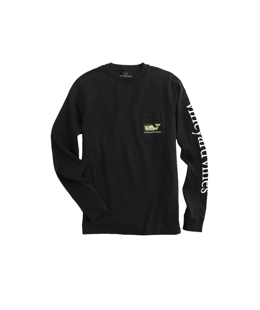 OUTLET Boys' Franken-Whale Long-Sleeve Pocket Tee