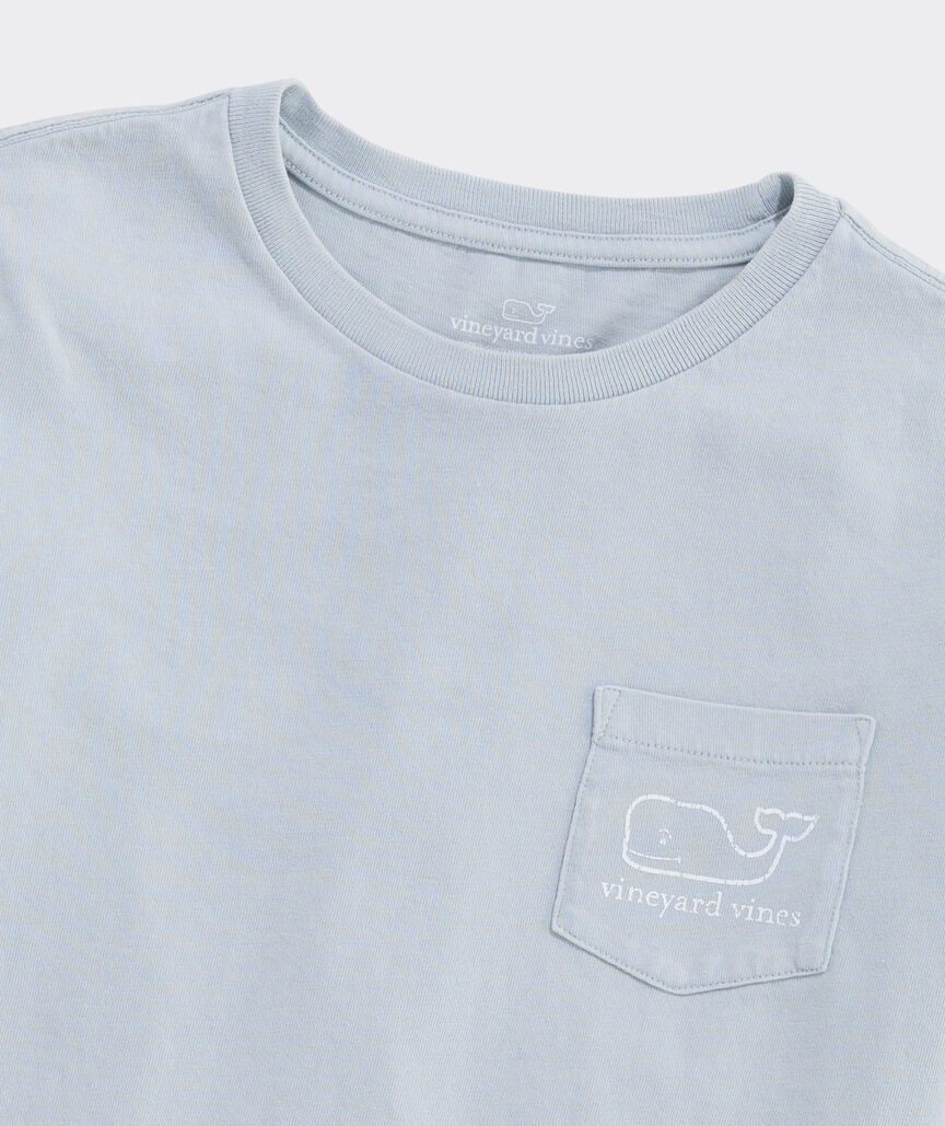Boys' Garment-Dyed Vintage Whale Long-Sleeve Pocket Tee