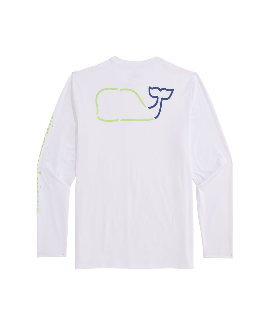 OUTLET Whale Outline Performance Long-Sleeve Tee