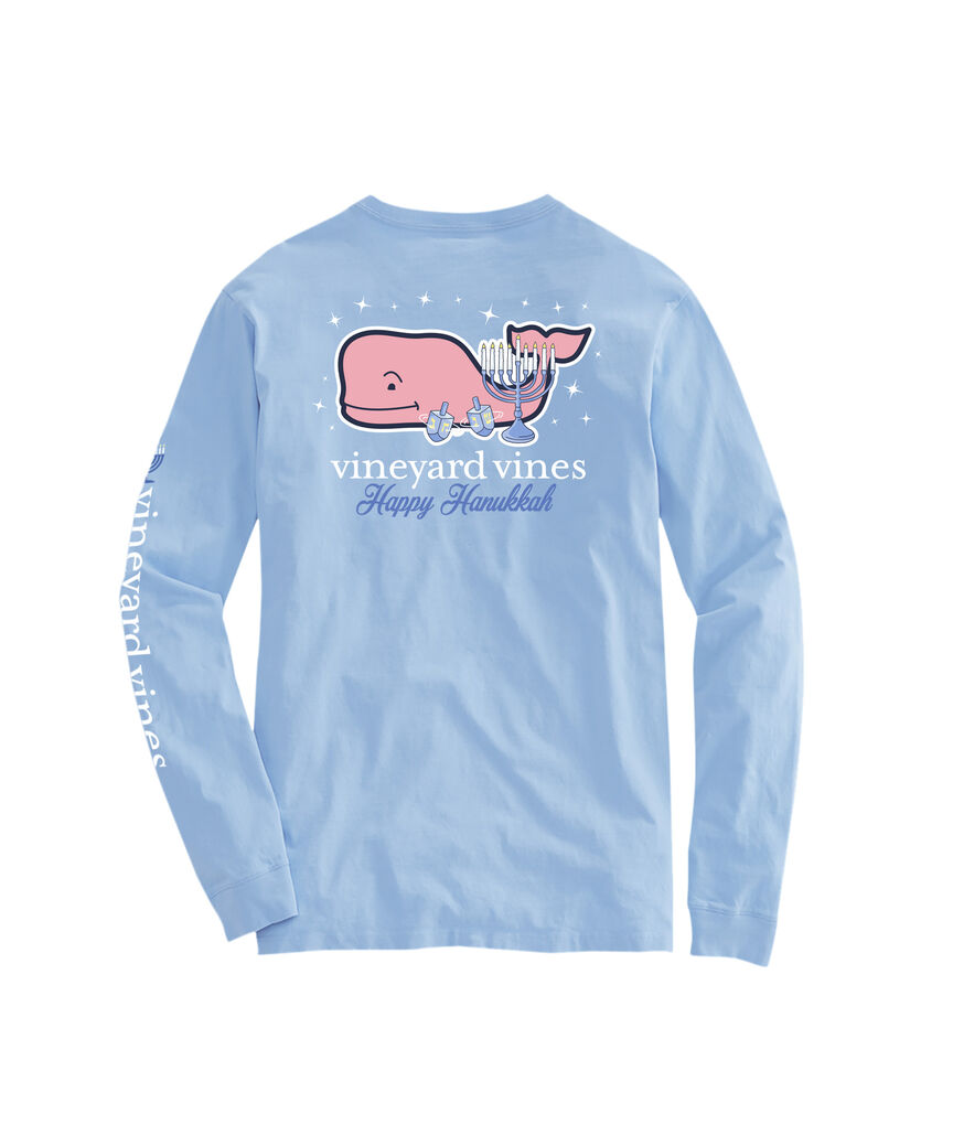 OUTLET Hanukkah Whale Long-Sleeve Pocket Tee