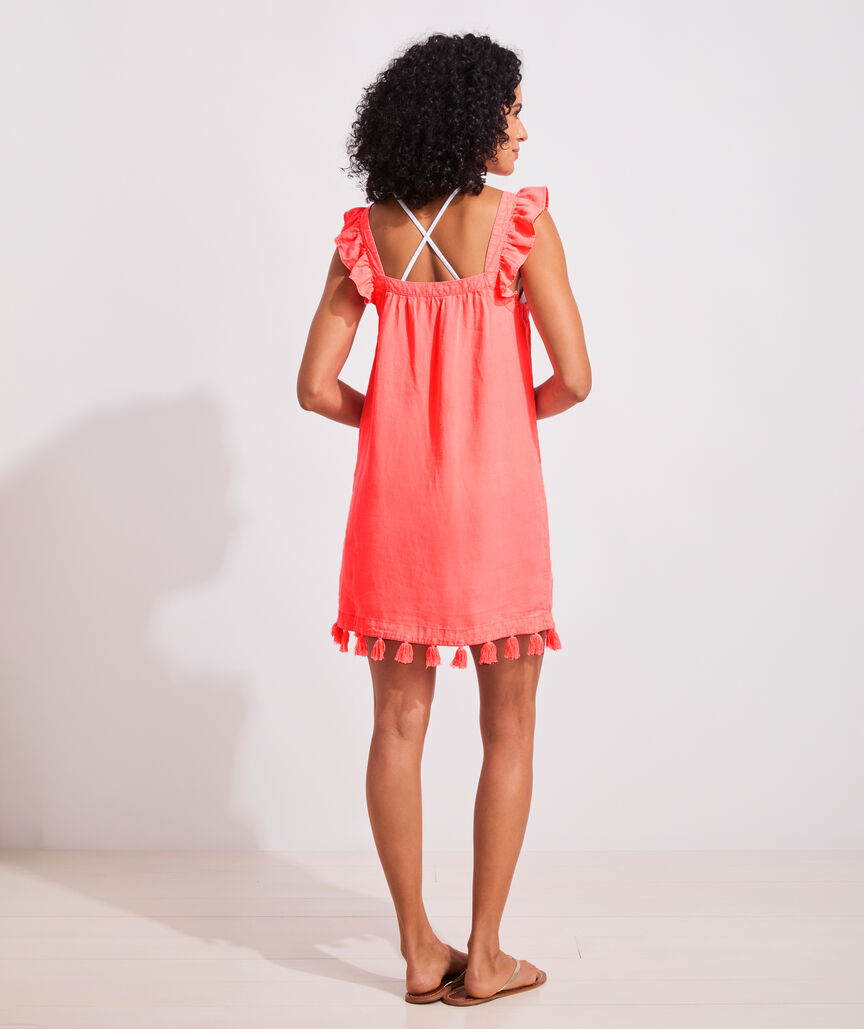 Ruffle Linen Coverup