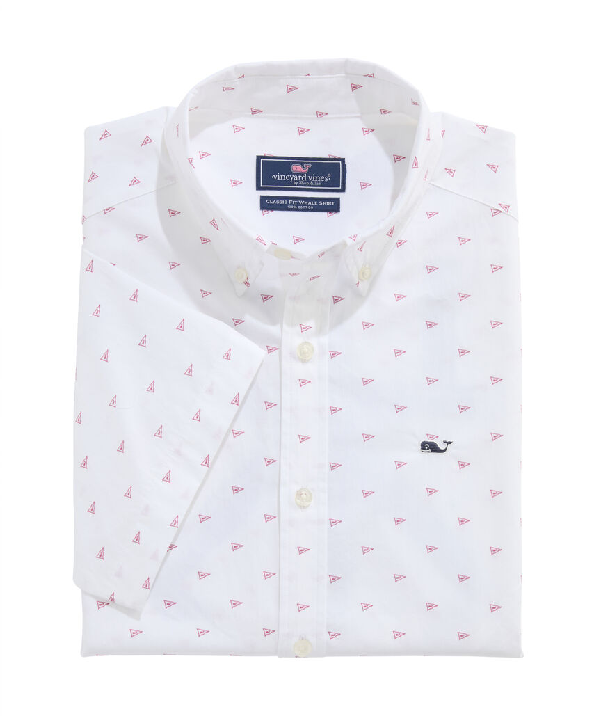 OUTLET Poplin Short-Sleeve Burgee Flag Shirt
