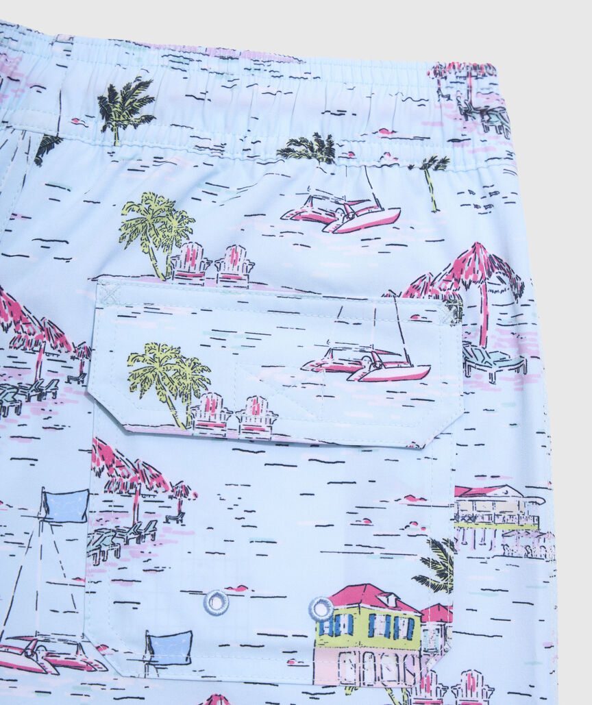 OUTLET Boys' BVI Scenic Chappy Swim Trunks