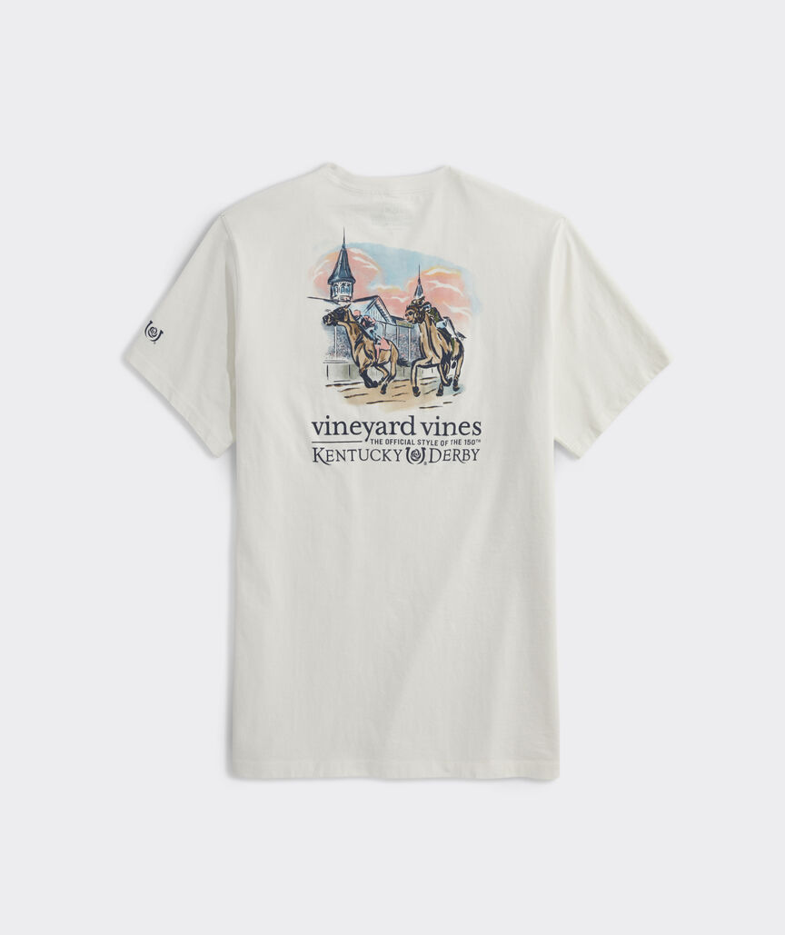 Kentucky Derby Painted Race Short-Sleeve Pocket Tee