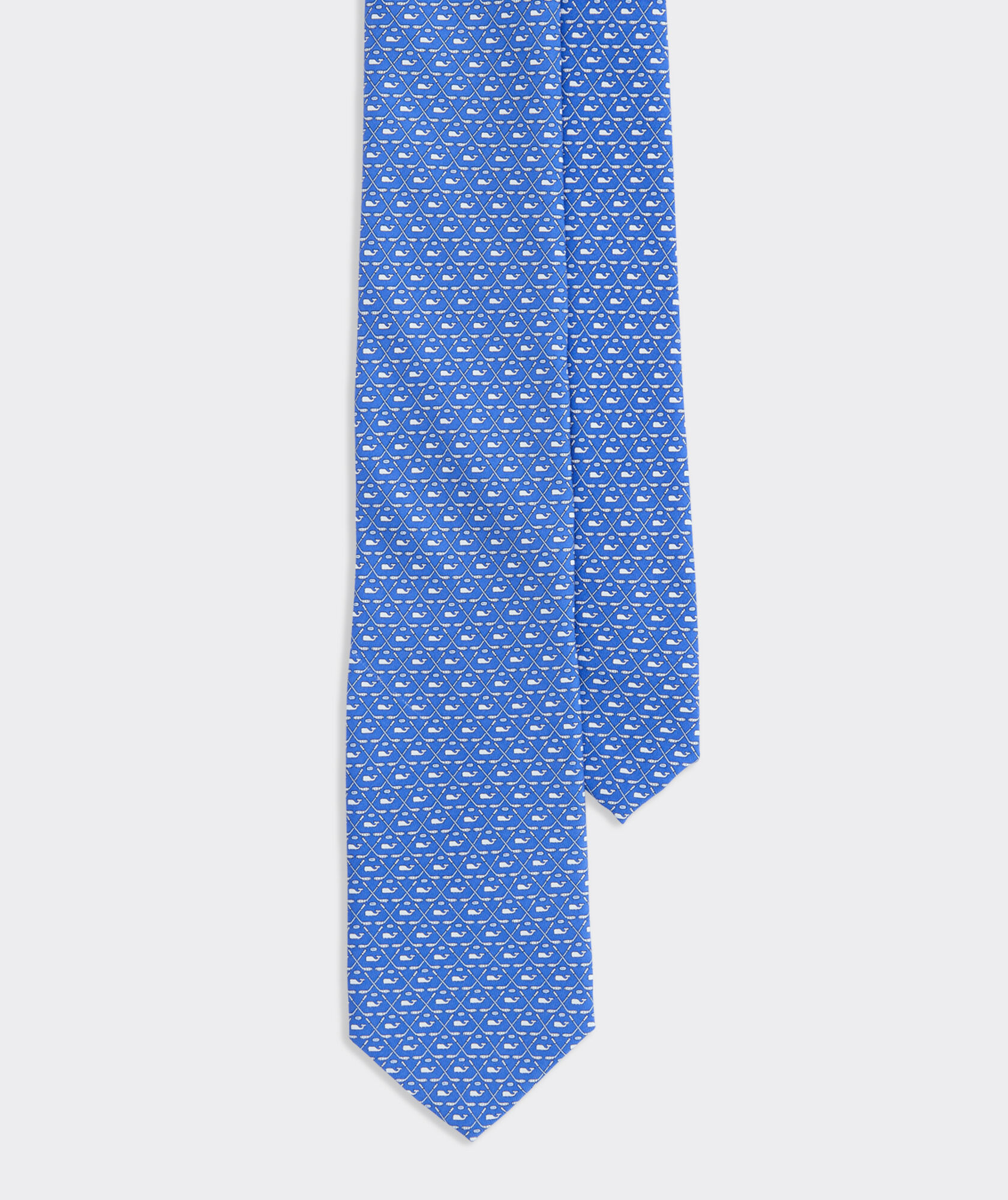 OUTLET Crossed Hockey Sticks & Whale Silk Tie