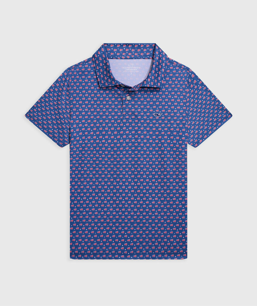 OUTLET Boys' Flag & Stars Performance Polo