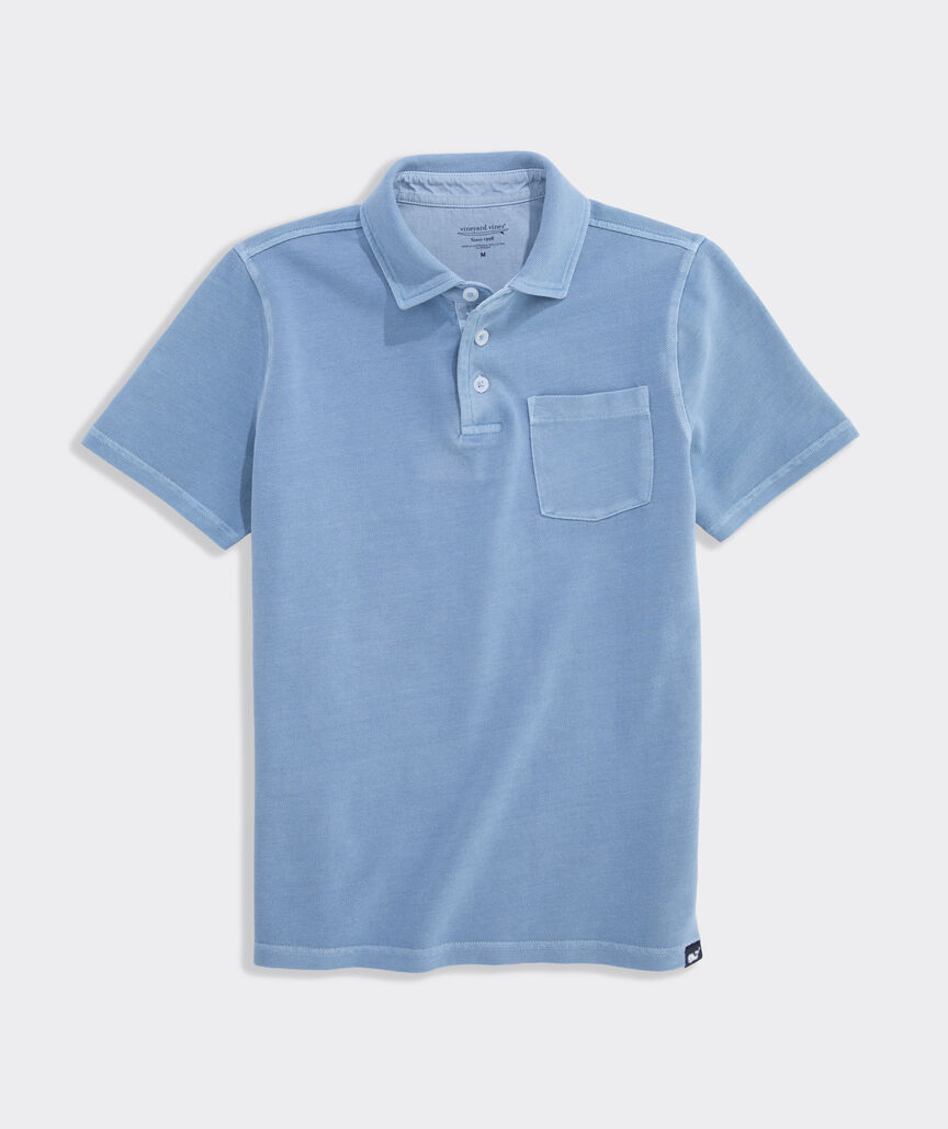 Boys' Lived-In Pique Polo