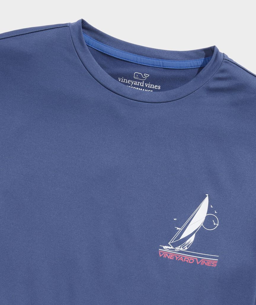 Performance Retro Sailboat Short-Sleeve Harbor Tee