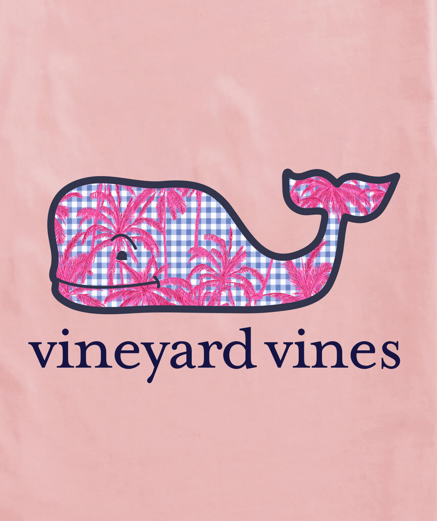 OUTLET Palm Gingham Whale Short-Sleeve Pocket Tee