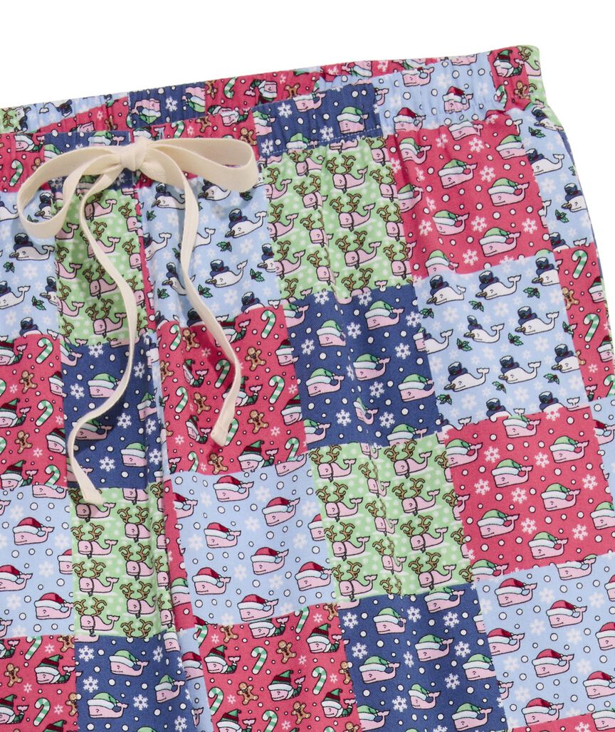 OUTLET Women's Holiday Whale Patchwork Lounge Pants