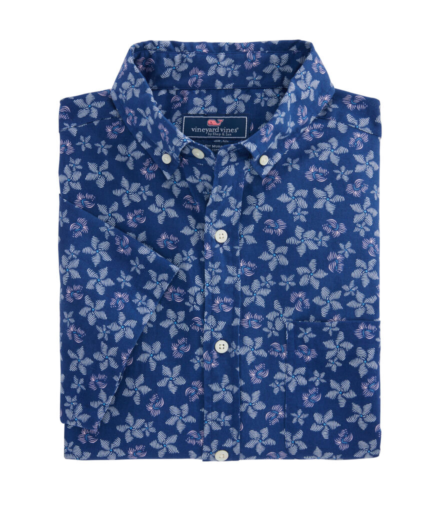 Slim Fit Baja Floral Short-Sleeve Murray Shirt