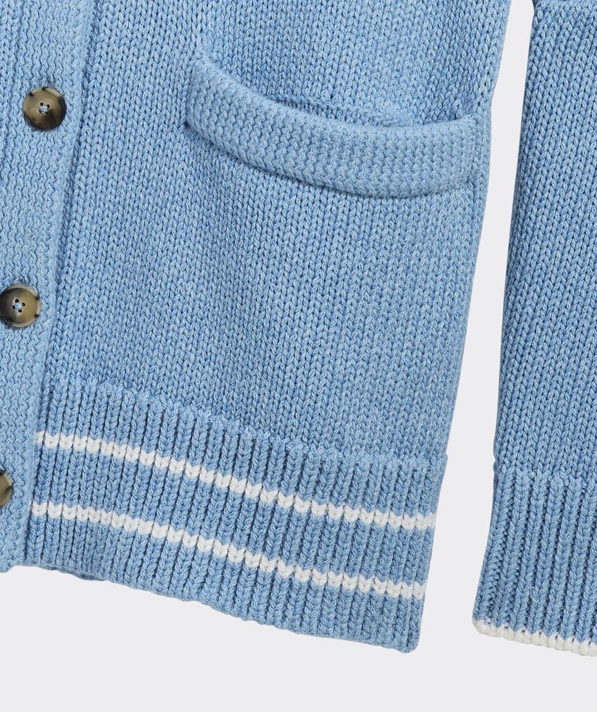 Flag Intarsia Shawl Cardigan