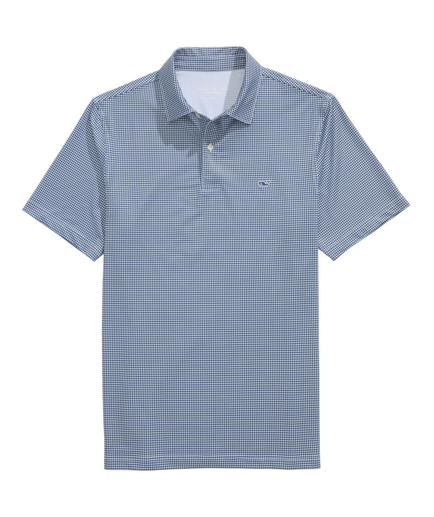 OUTLET Micro Houndstooth Performance Polo