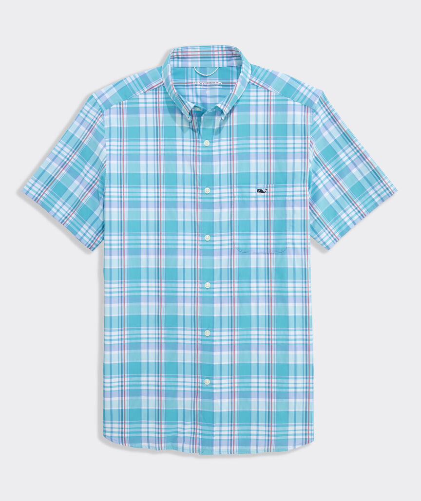 Performance Plaid Short-Sleeve Featherweight Shirt