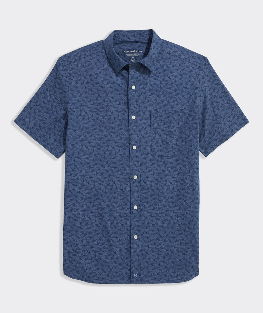 Island Seaplane Performance Cotton Short-Sleeve Shirt