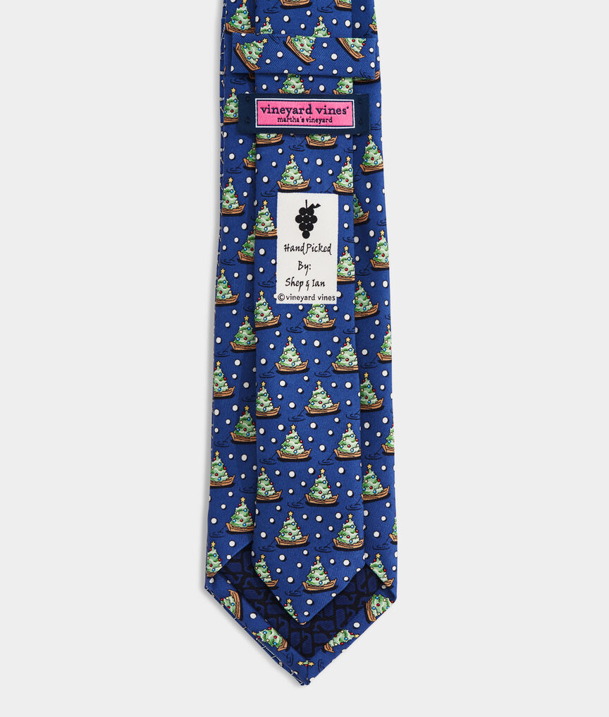 Boys' Tree & Boat Printed Tie