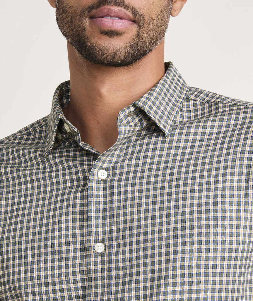On-The-Go Brushed Twill Check Shirt