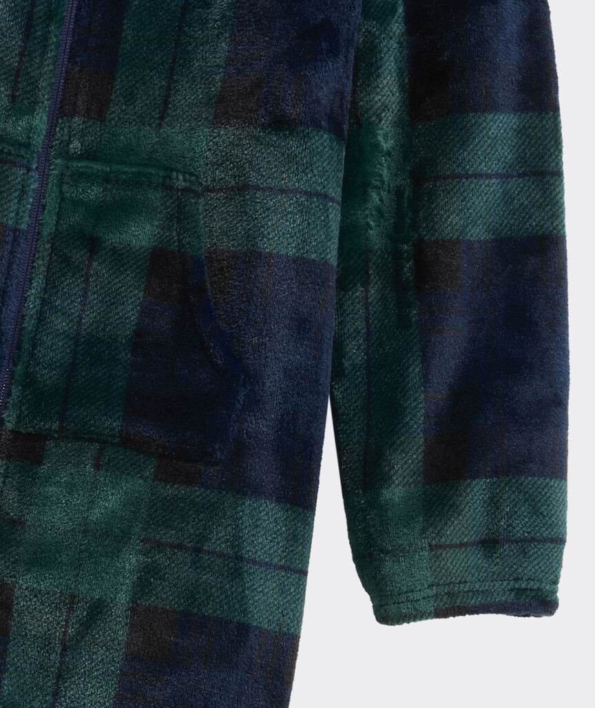 Kids' Hooded High-Pile One-Piece Pajamas