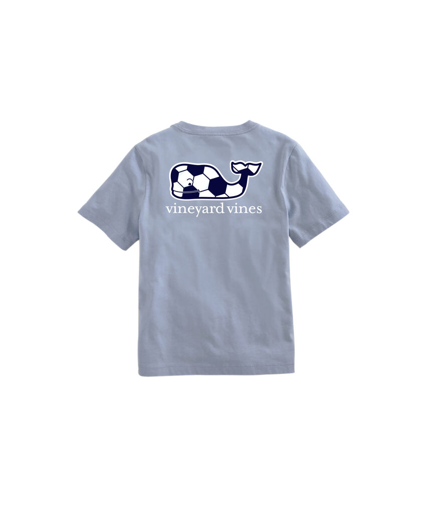 OUTLET Kids' Soccer Ball Whale Short-Sleeve Pocket Tee