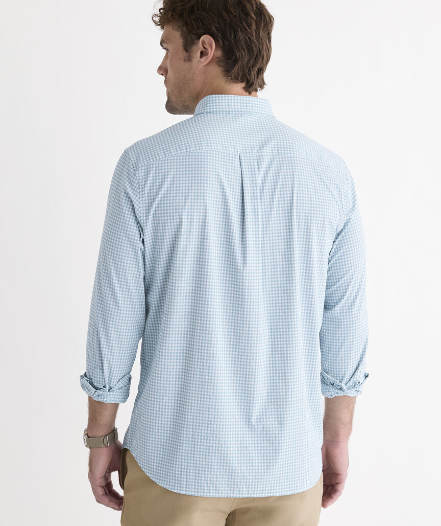 Performance Coral Reef Gingham Featherweight Shirt