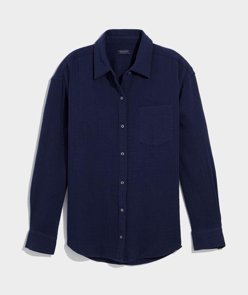 Birdie Gauze Button-Down