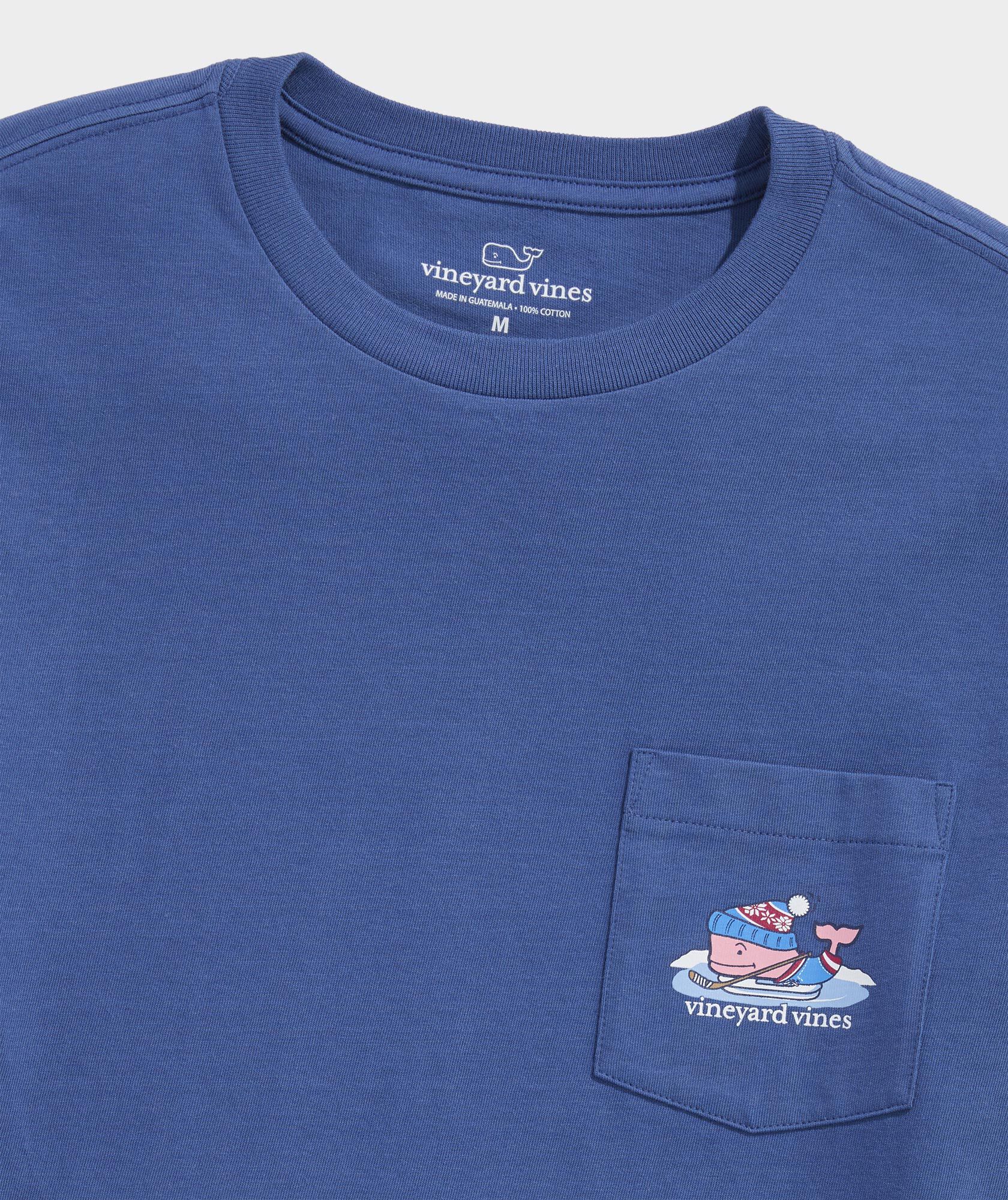 Pond Hockey Whale Long-Sleeve Pocket Tee