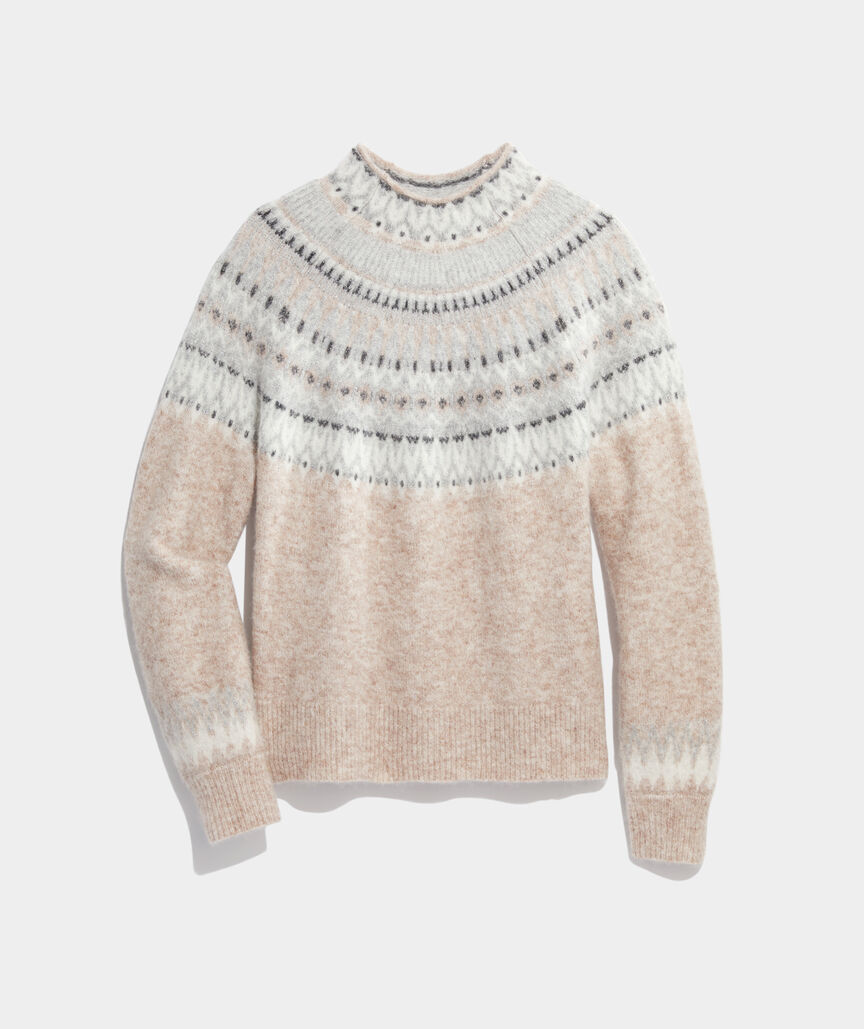 Shine Fair Isle Mockneck Sweater