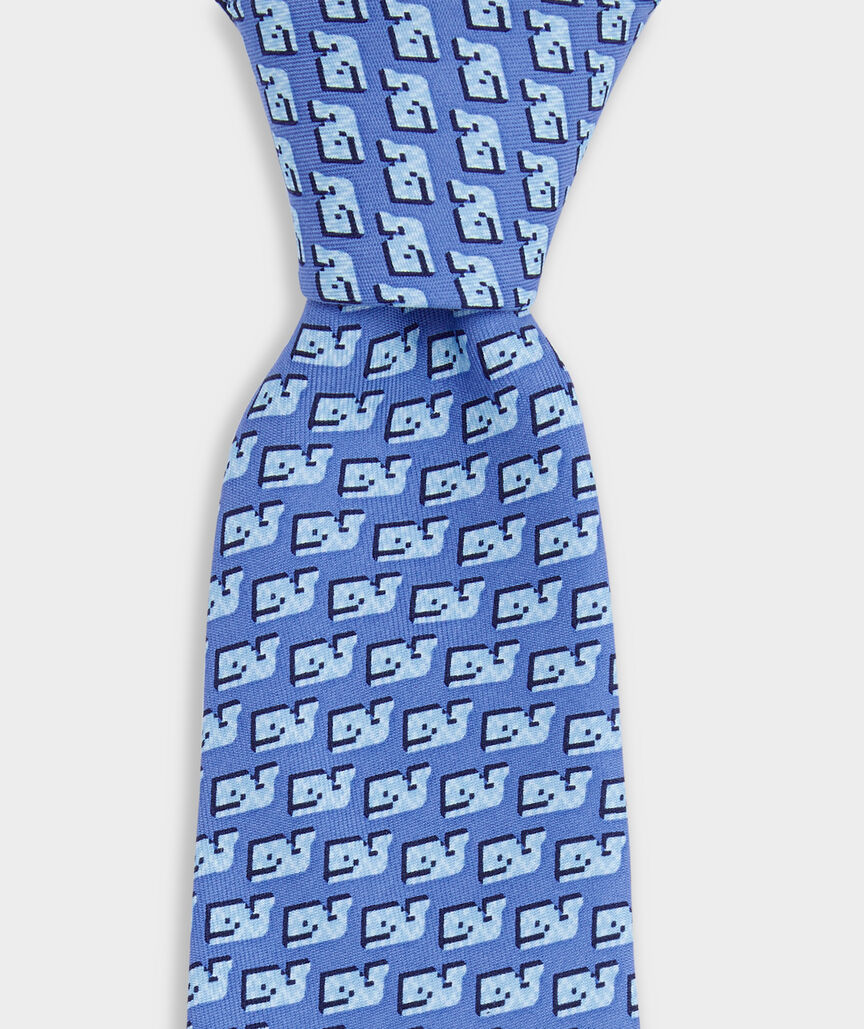 Boys' Pixel Whale Printed Tie