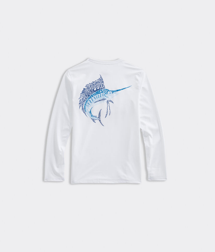 Boys' Long-Sleeve Sailfish Icon Fill Rashguard