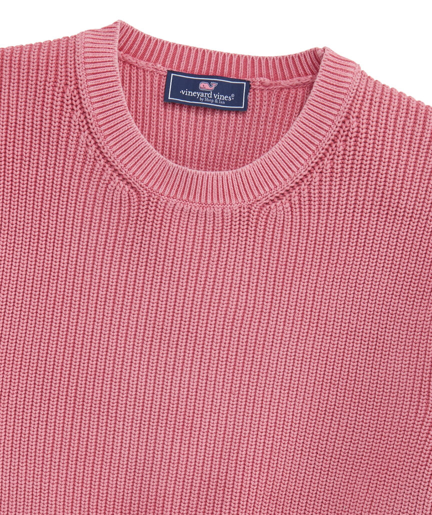 OUTLET Washed Fisherman Crewneck Sweater