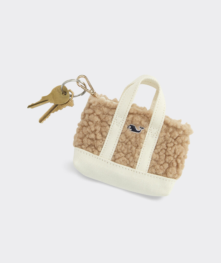 High-Pile Fleece Heritage Mini Tote Keychain