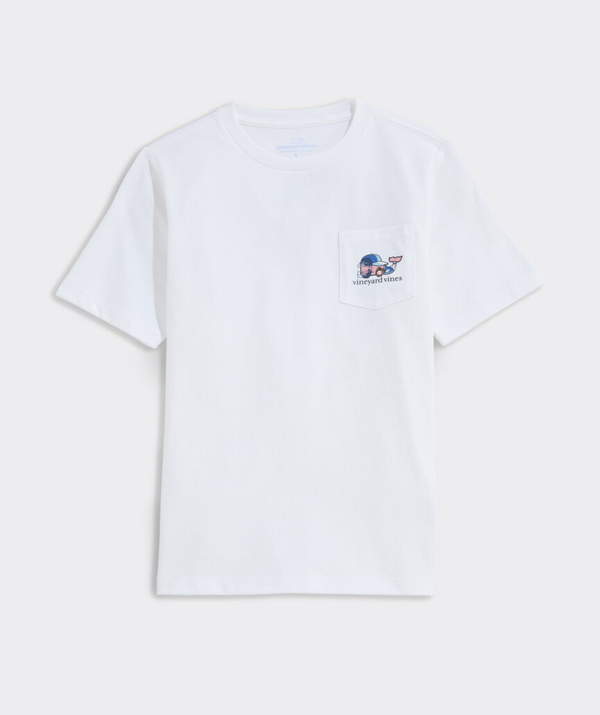 Boys' Baseball Catcher Whale Short-Sleeve Pocket Tee