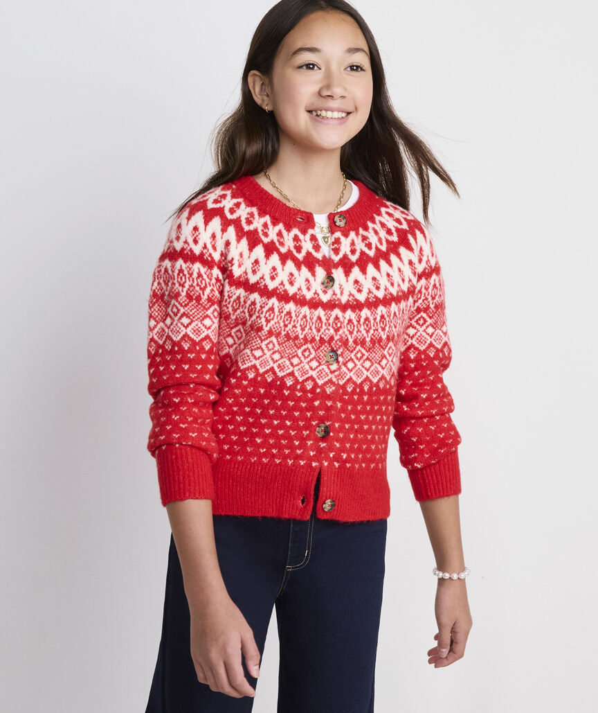 Girls' Fair Isle Cardigan