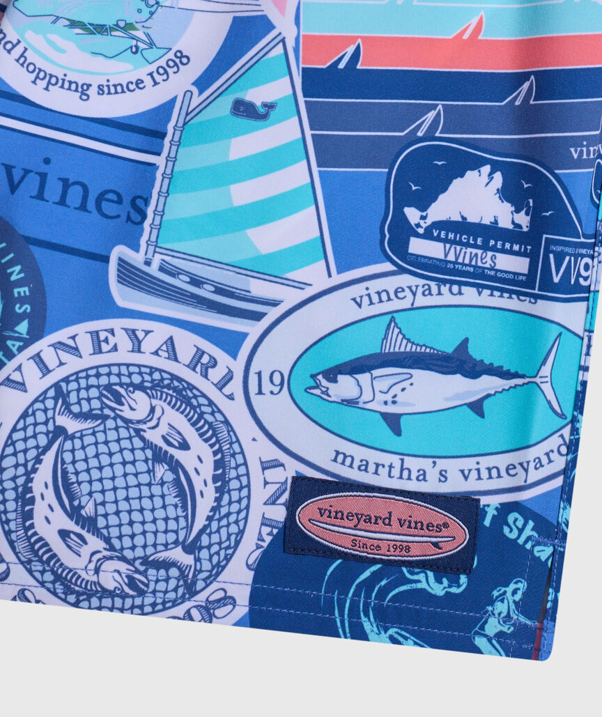 OUTLET Boys' vineyard vines Stickers Chappy Swim Trunks