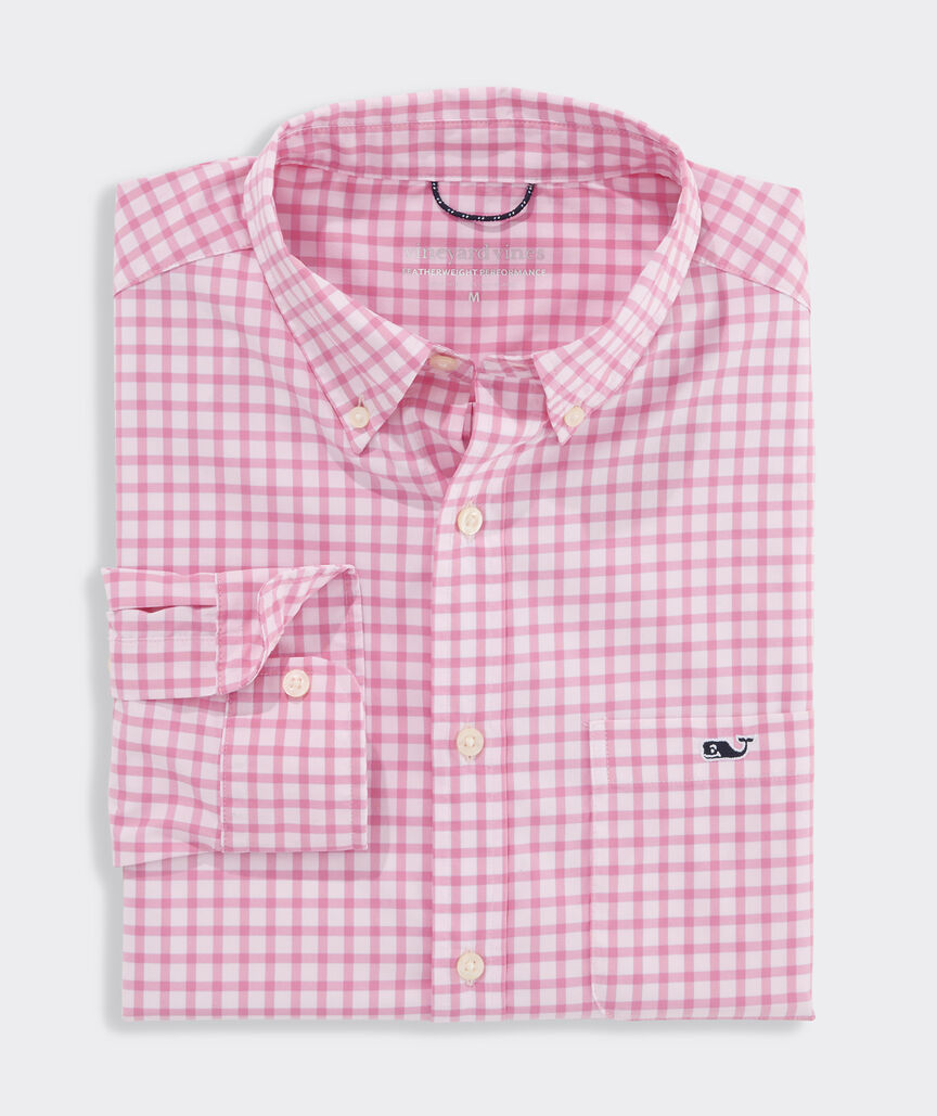 Performance Lemon Shark Gingham Featherweight Shirt