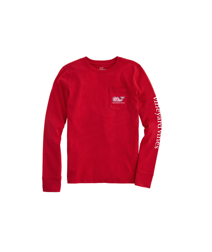 OUTLET Boys' Kissed Whale Long-Sleeve Pocket Tee