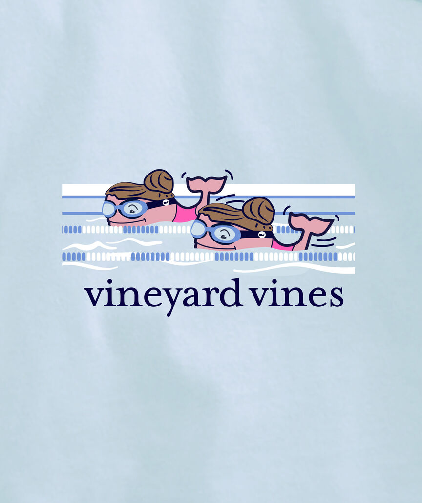 OUTLET Girls' Swim Meet Whales Short-Sleeve Pocket Tee