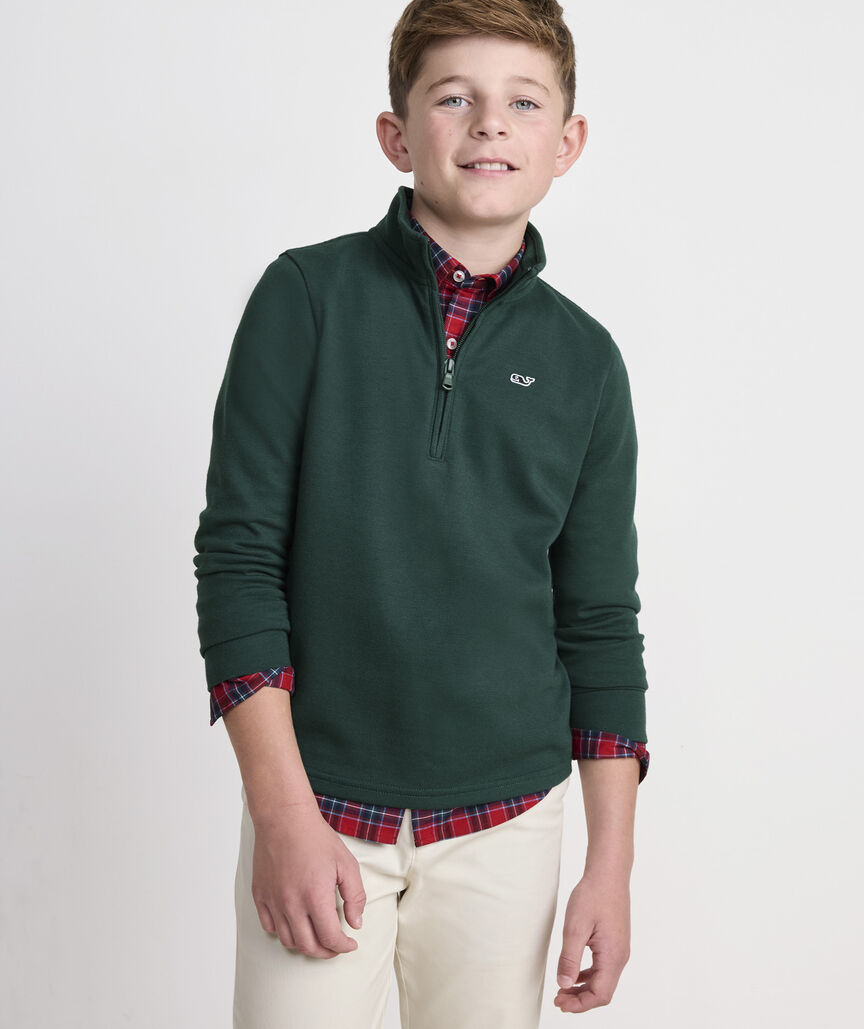 Boys' Plaid Collar Saltwater Quarter-Zip