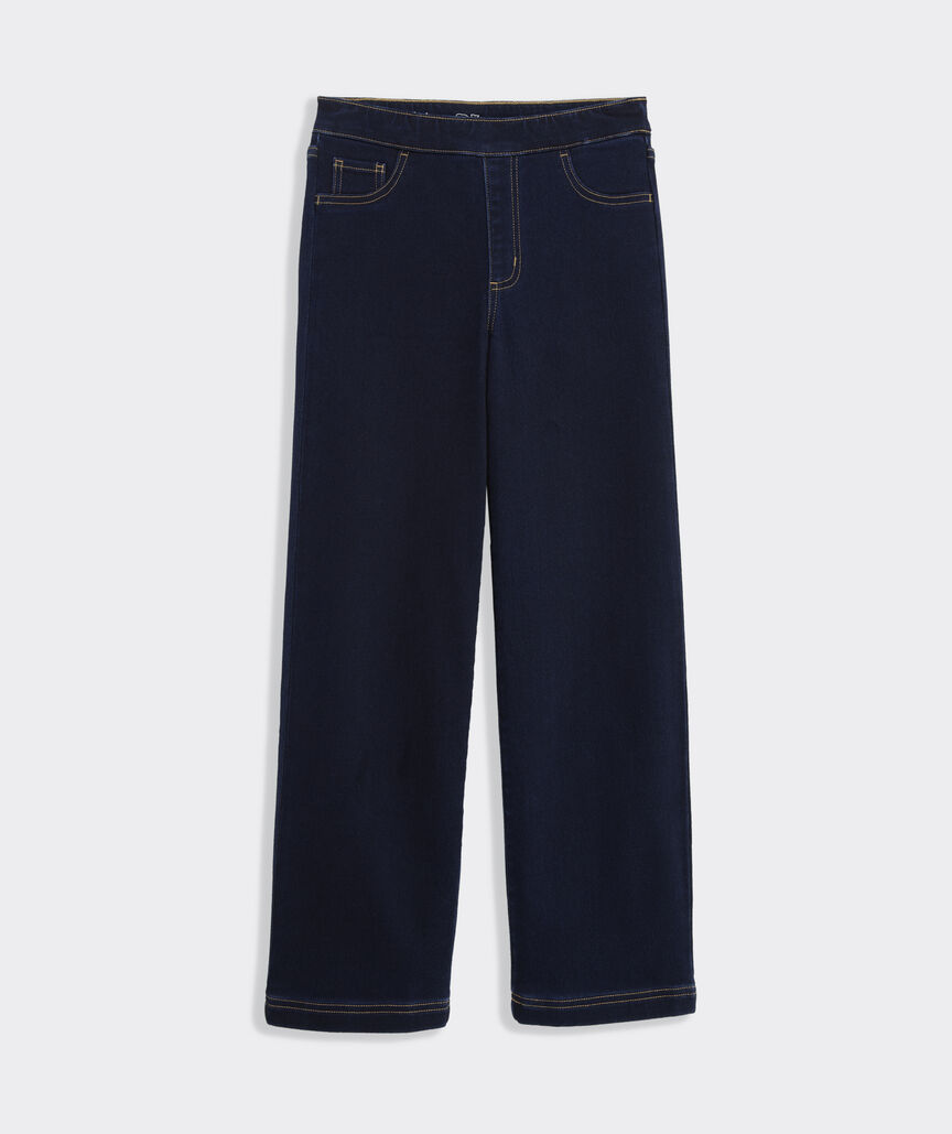 Girls' Wide-Leg Stretch Jeans