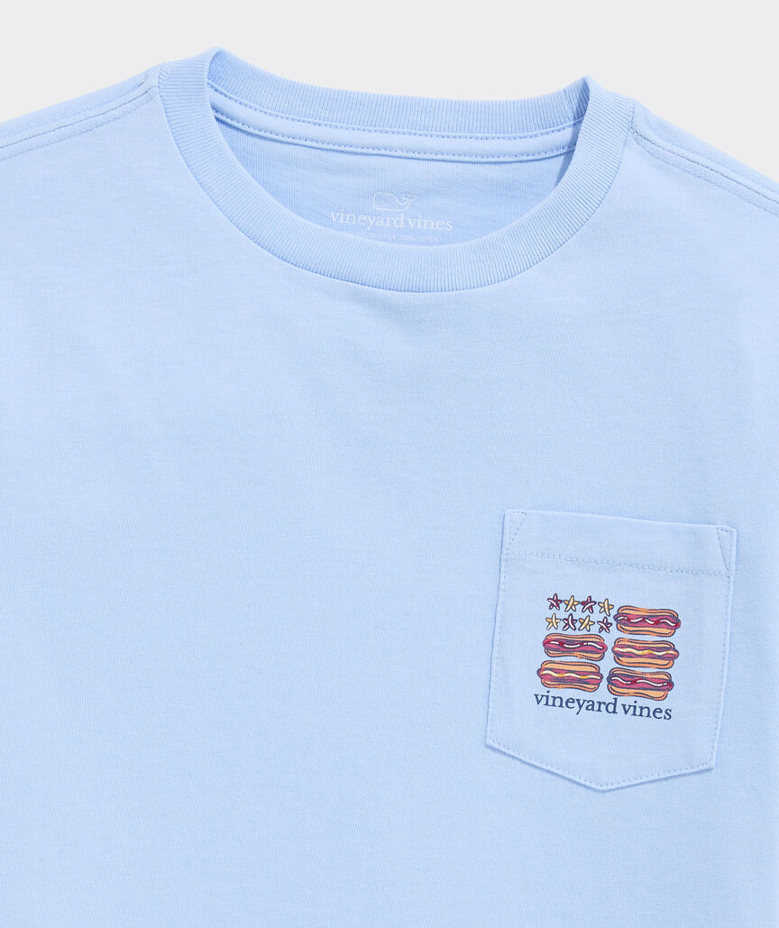 Boys' Hot Dog USA Flag Short-Sleeve Pocket Tee