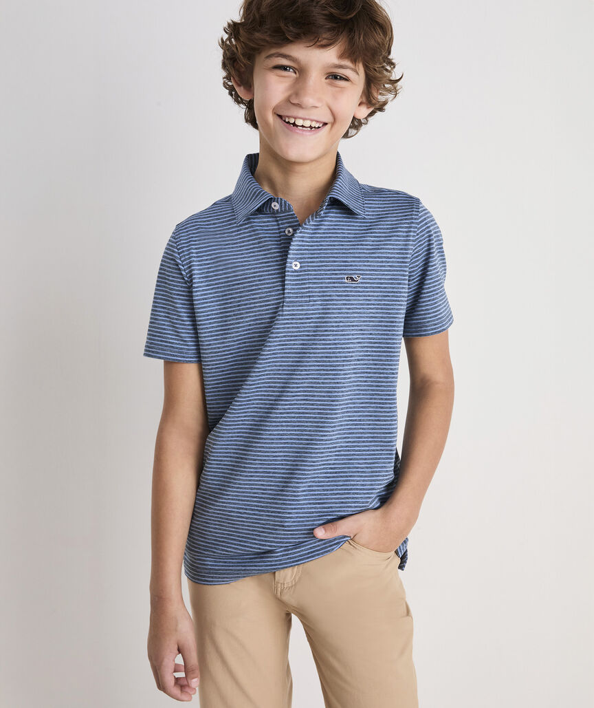 Boys' Performance Bradley Stripe Sankaty Polo