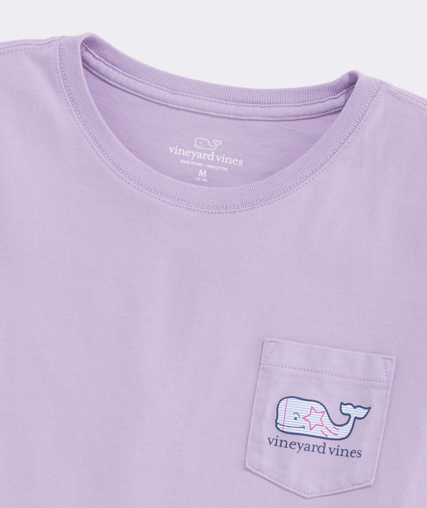 Girls' Back To School Doodle Whale Short-Sleeve Pocket Tee