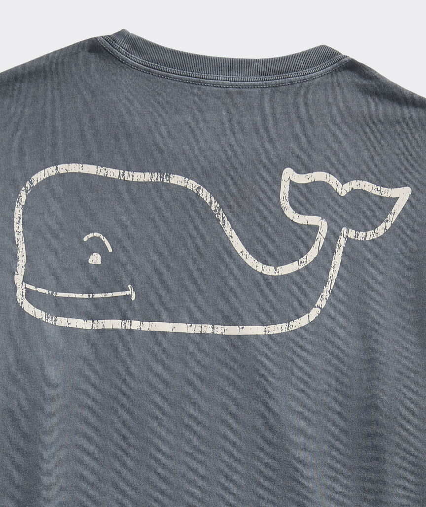 Boys' Vintage Whale Garment-Dyed Long-Sleeve Pocket Tee