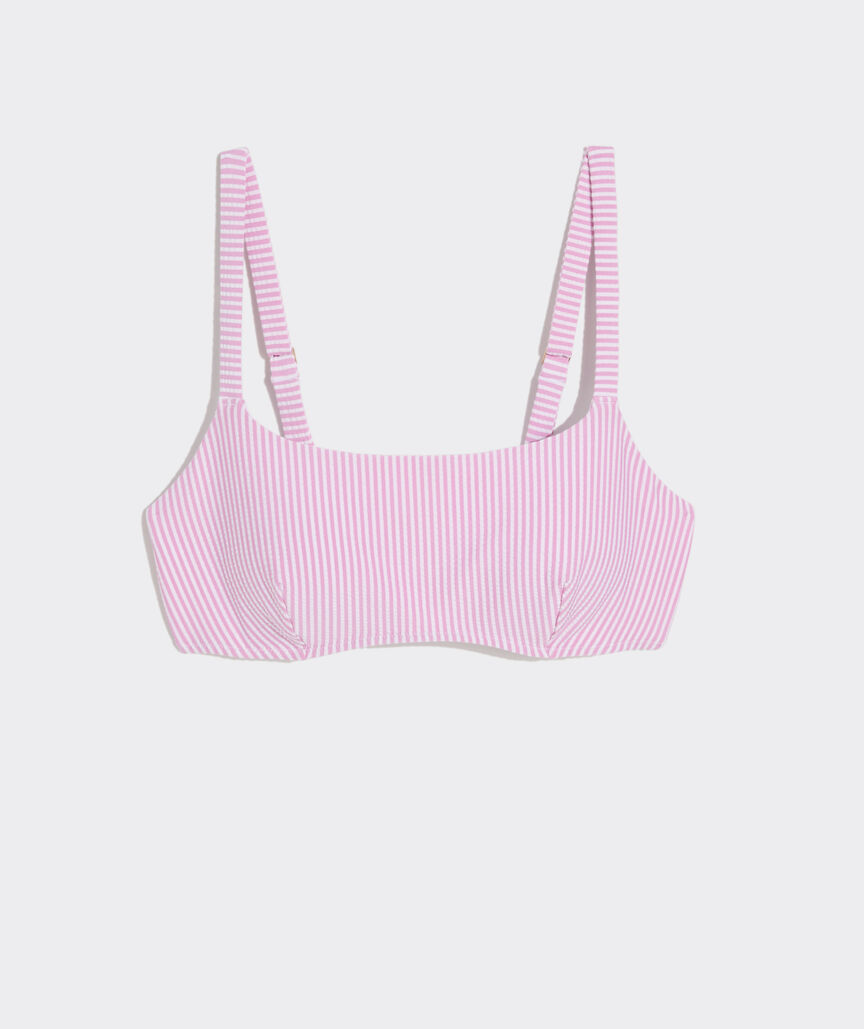 Southampton Seersucker Square Neck Bikini Top