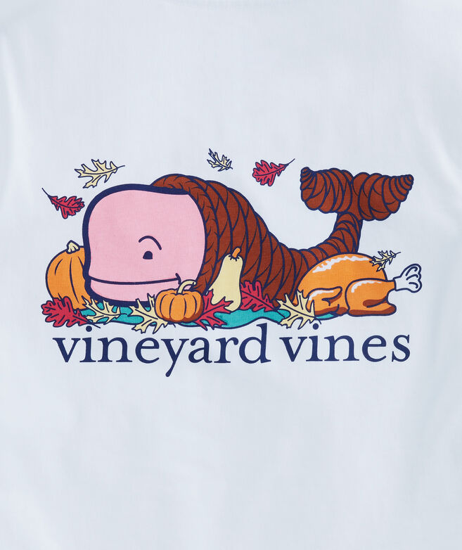 Shop Girls Thanksgiving Cornucopia Whale Long Sleeve Pocket Tee At Vineyard Vines