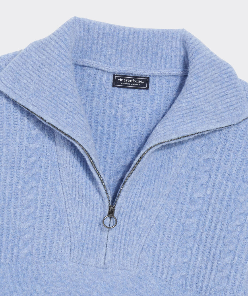 Boucle Quarter-Zip Sweater
