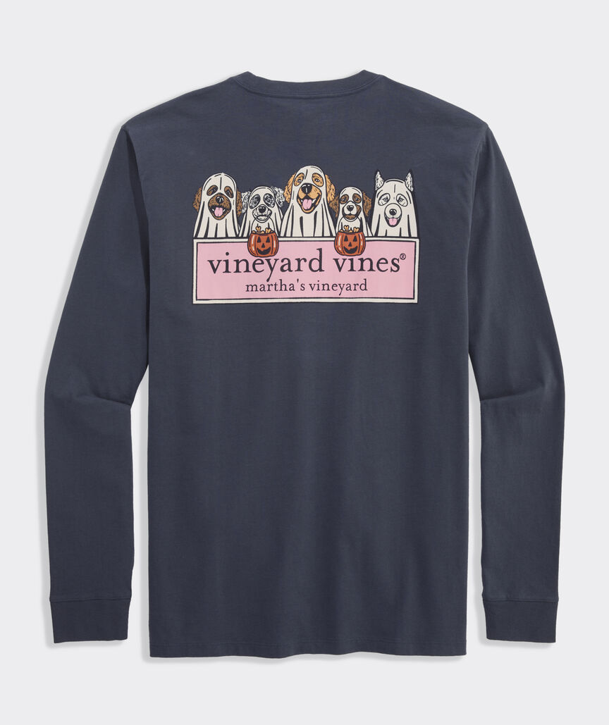 Ghost Pups Logo Box Long-Sleeve Pocket Tee