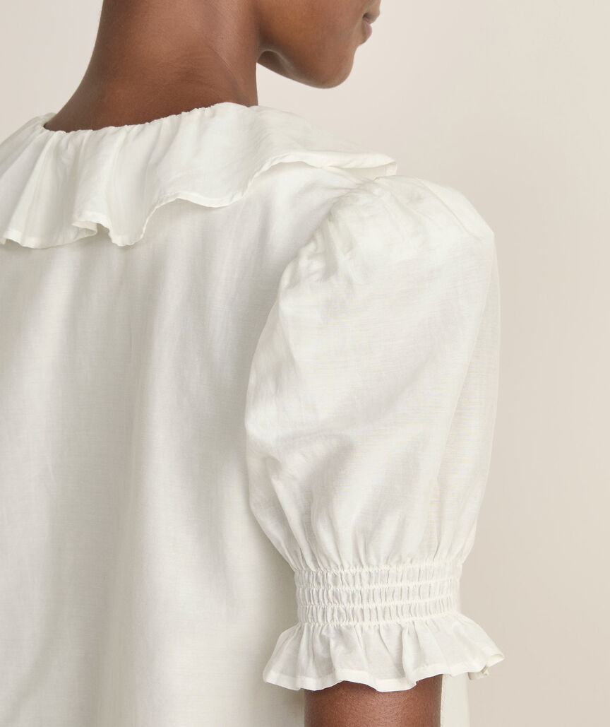 Ruffle-Neck Blouse