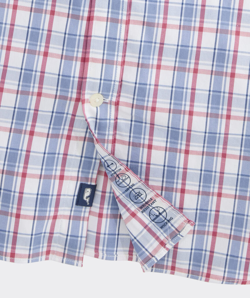 Performance Higgs Beach Plaid Sundown Shirt