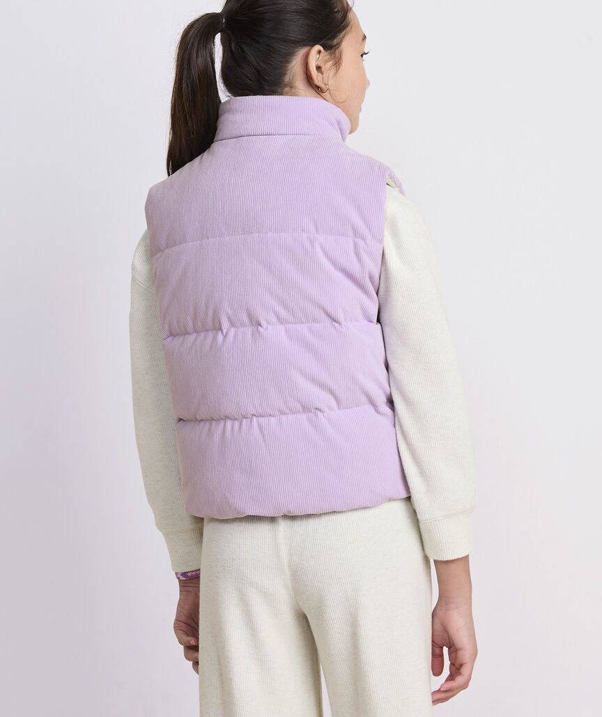 Girls' Corduroy Puffer Vest